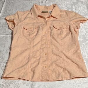 Liz Claiborne Peach Button Down Shirt